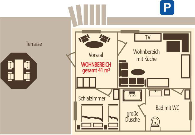 Schnitt der Wohnung